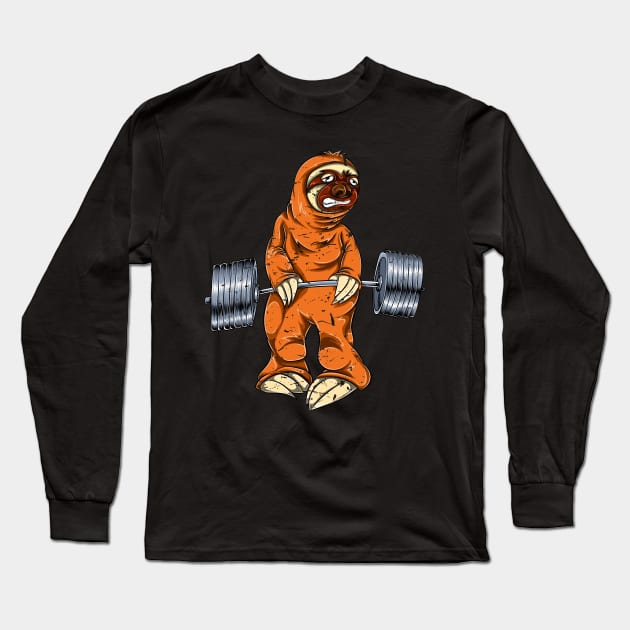 Sloth Deadlift Sport Long Sleeve T-Shirt by ShirtsShirtsndmoreShirts
